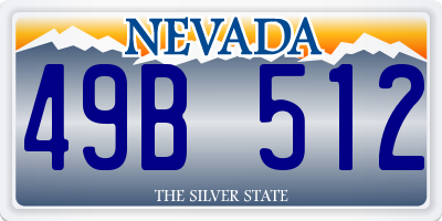 NV license plate 49B512