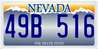 NV license plate 49B516