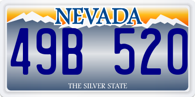 NV license plate 49B520