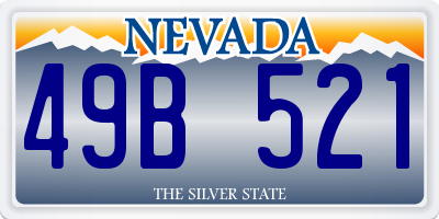 NV license plate 49B521