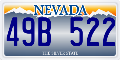 NV license plate 49B522