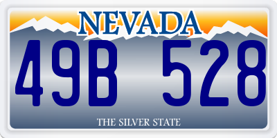 NV license plate 49B528