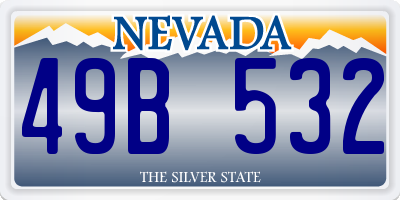 NV license plate 49B532