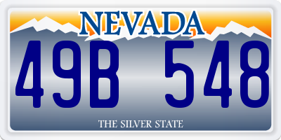 NV license plate 49B548