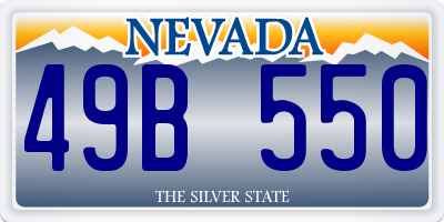 NV license plate 49B550