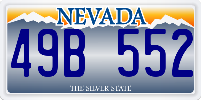 NV license plate 49B552