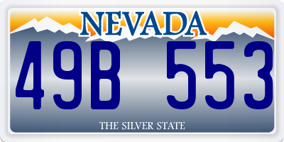 NV license plate 49B553