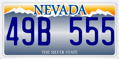 NV license plate 49B555