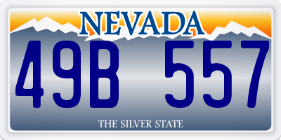 NV license plate 49B557