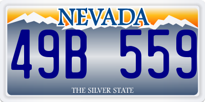 NV license plate 49B559