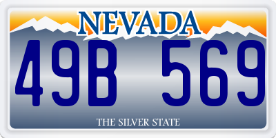 NV license plate 49B569