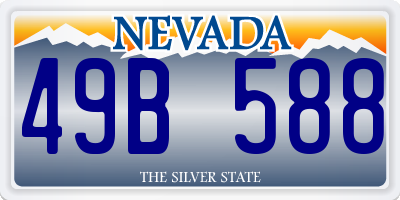 NV license plate 49B588