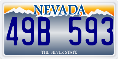 NV license plate 49B593