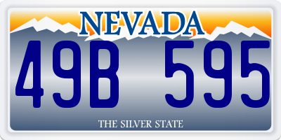 NV license plate 49B595