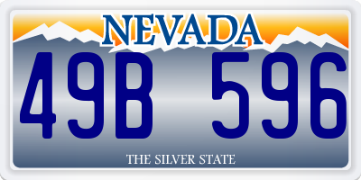 NV license plate 49B596