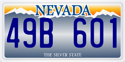 NV license plate 49B601