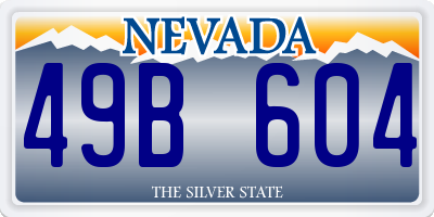 NV license plate 49B604