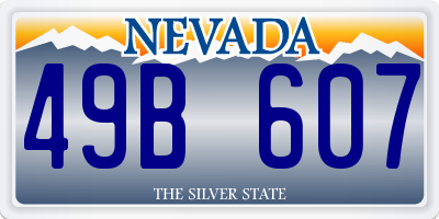 NV license plate 49B607