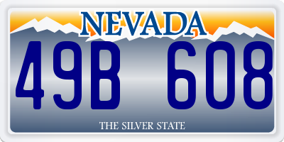 NV license plate 49B608