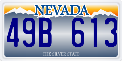 NV license plate 49B613