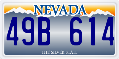 NV license plate 49B614
