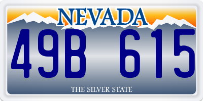 NV license plate 49B615