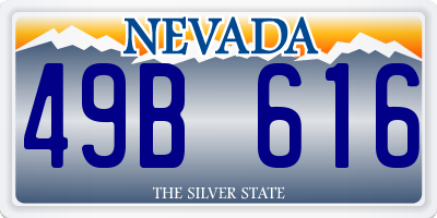 NV license plate 49B616