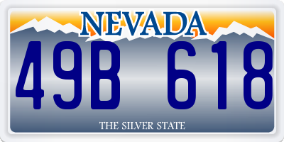 NV license plate 49B618