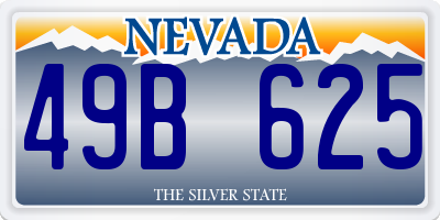NV license plate 49B625