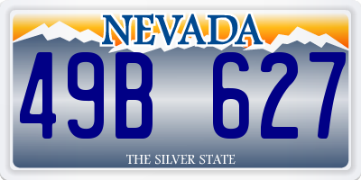 NV license plate 49B627