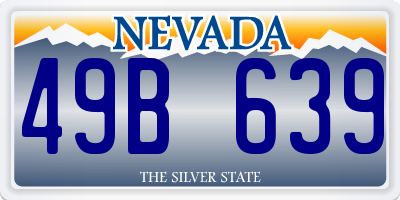 NV license plate 49B639