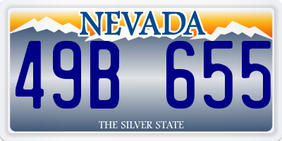 NV license plate 49B655