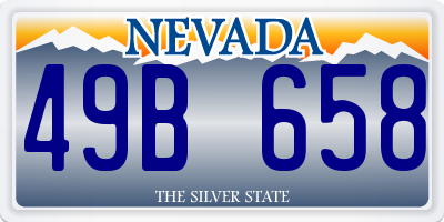 NV license plate 49B658