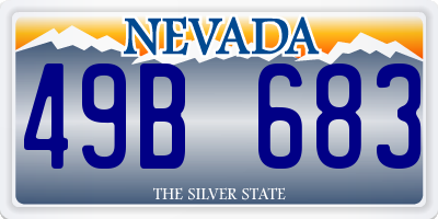 NV license plate 49B683