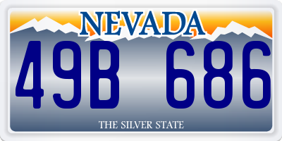 NV license plate 49B686