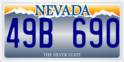 NV license plate 49B690