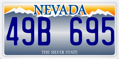 NV license plate 49B695