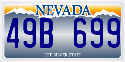 NV license plate 49B699