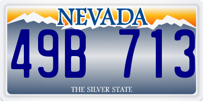 NV license plate 49B713