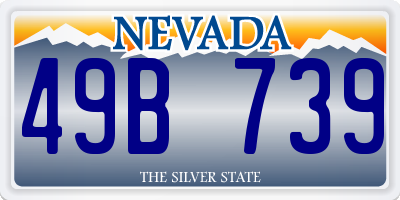 NV license plate 49B739