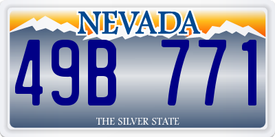 NV license plate 49B771