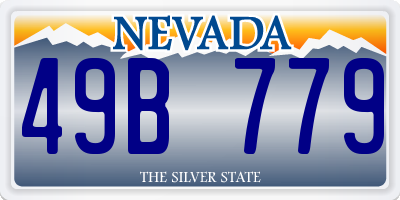 NV license plate 49B779