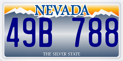 NV license plate 49B788