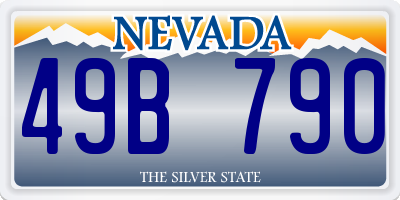 NV license plate 49B790