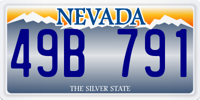 NV license plate 49B791