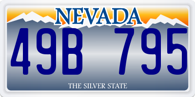 NV license plate 49B795