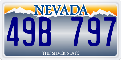 NV license plate 49B797