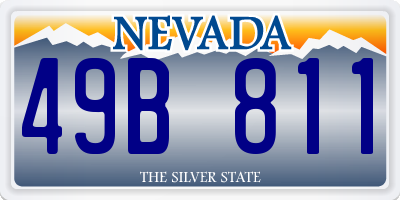 NV license plate 49B811