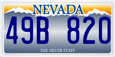 NV license plate 49B820