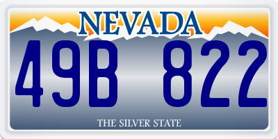 NV license plate 49B822